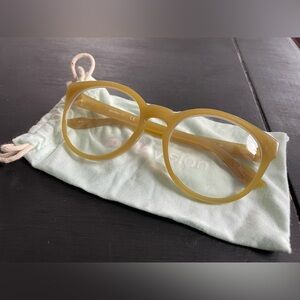 Pela Blue-light Glasses in Mustard Yellow